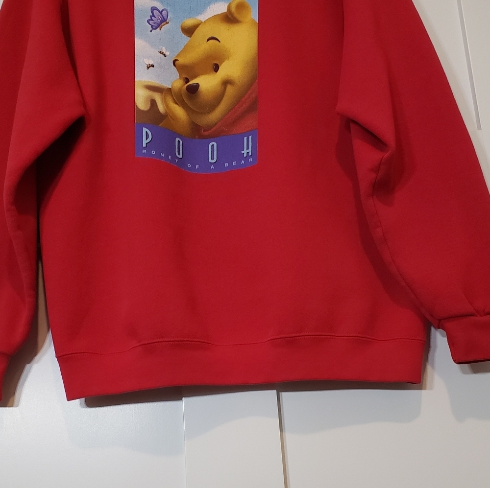 Disney Store Vintage Winnie The Pooh HONEY OF A BEAR Sweat Shirt Size La… - Picture 3 of 14